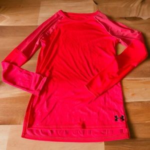 900. Kids Pink Under Armour Heat Gear YLG Longsleeve beach sports cover up